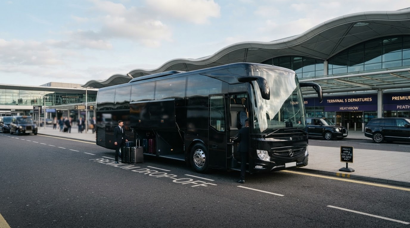 24 seater luxury minibus hire London airport group transfer