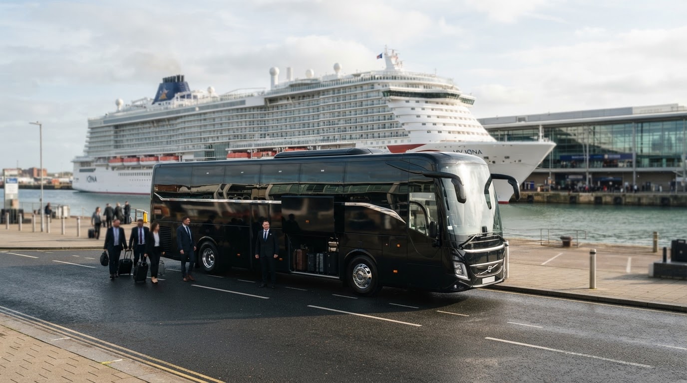 Southampton cruise transfer coach hire to London premium executive coach