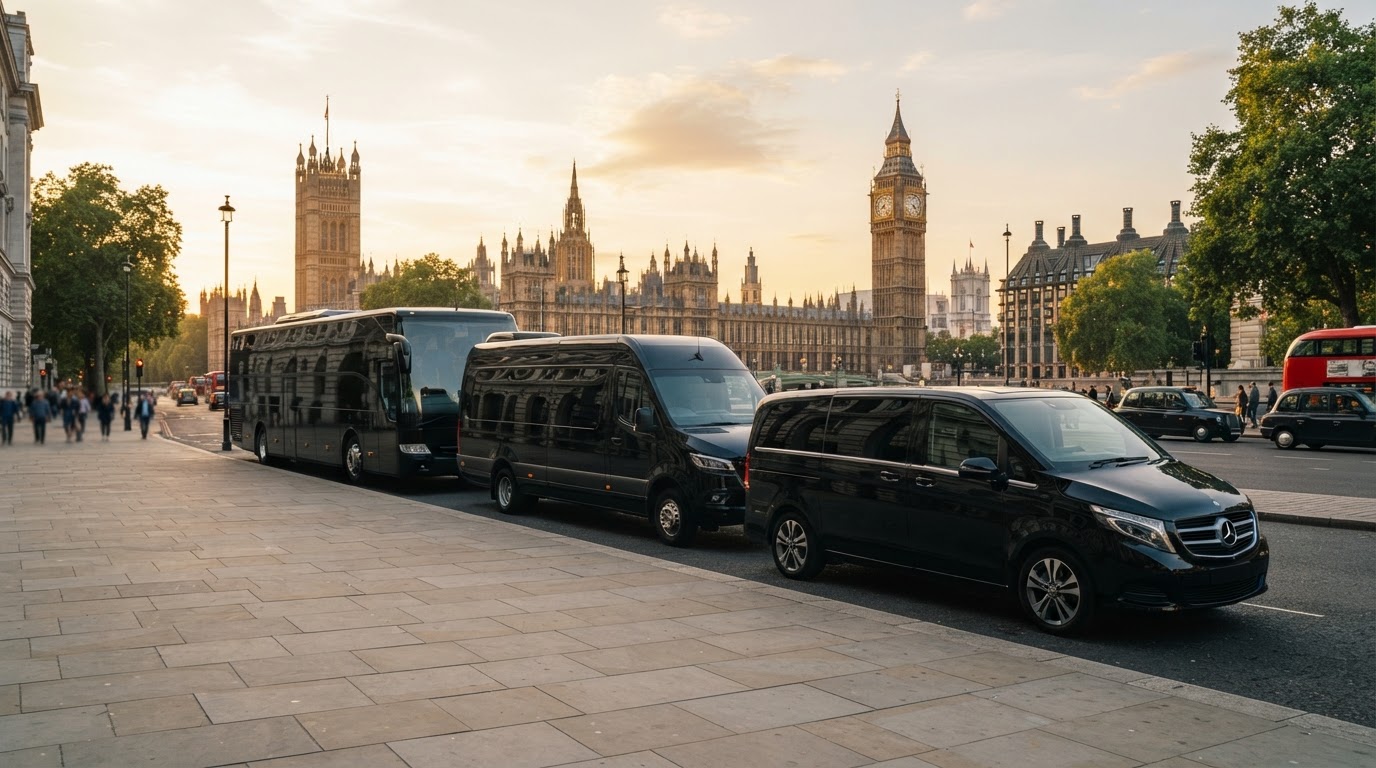 Executive bus and luxury minibus fleet in London near Westminster