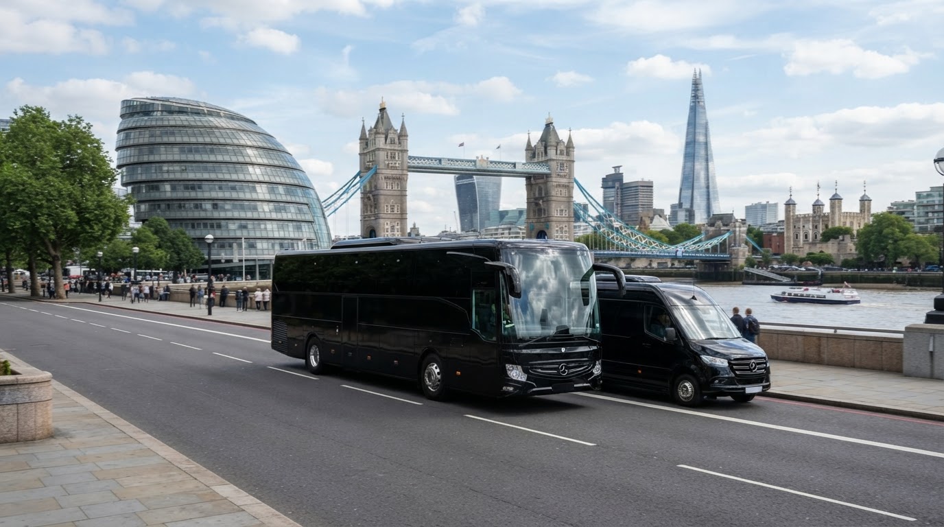 ULEZ compliant coach and minibus hire London clean executive fleet